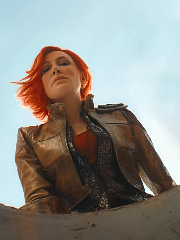 2024 Borderlands Cate Blanchett Brown Leather Jacket