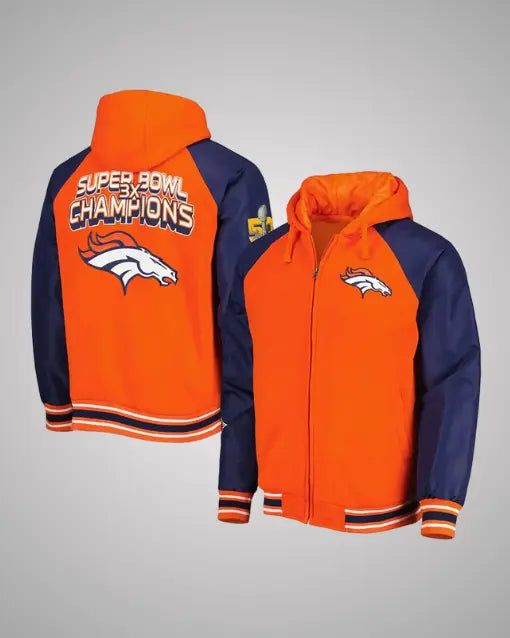 Denver Broncos defender hoodie varsity jacket