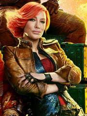 2024 Borderlands Cate Blanchett Brown Leather Jacket