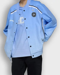 Close-up of the sleeves on the Li-Ning x LOL LPL 2024 Spring EDG Varsity Jacket