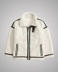 Abercrombie Contrast Trim Sherpa Jacket