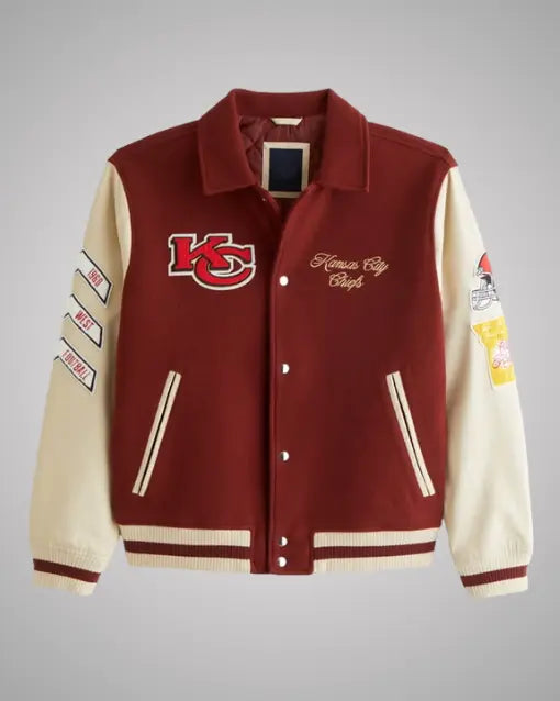 Abercrombie Kansas City Chiefs Varsity Bomber Jacket