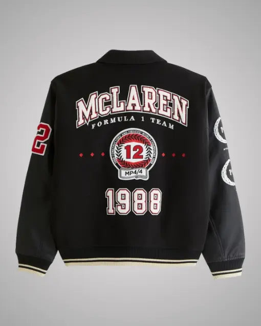 Abercrombie McLaren Black Bomber Jacket