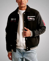 Abercrombie Formula 1 Team McLaren Black Varsity Jacket