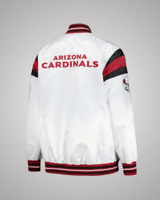 White Arizona Cardinals Midweight Varsity Jacket