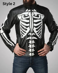 Axl Rose Guns N Roses Skeleton Biker Leather Jacket