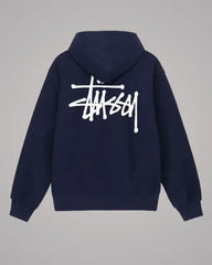 Basic Stussy Blue Hoodie