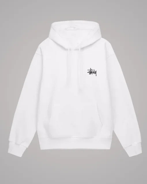 Basic Stussy White Pullover Hoodie