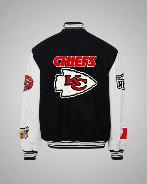 Kansas City Chiefs Varsity Jacket Black And White