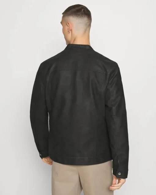 Black Biker Genuine Leather Jacket