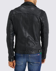 Black Biker Jacket For Men