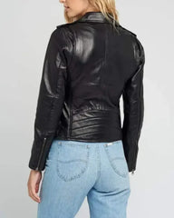 Notch Collar Biker Jacket