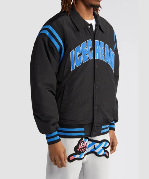 Black Ice Cream Varsity Jacket