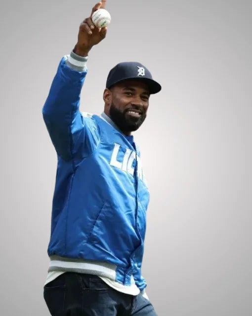 Detroit Lions Calvin Johnson Blue Jacket