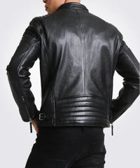 Quilted Black Leather Jacket