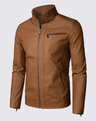 Mens Brown Biker Leather Jacket