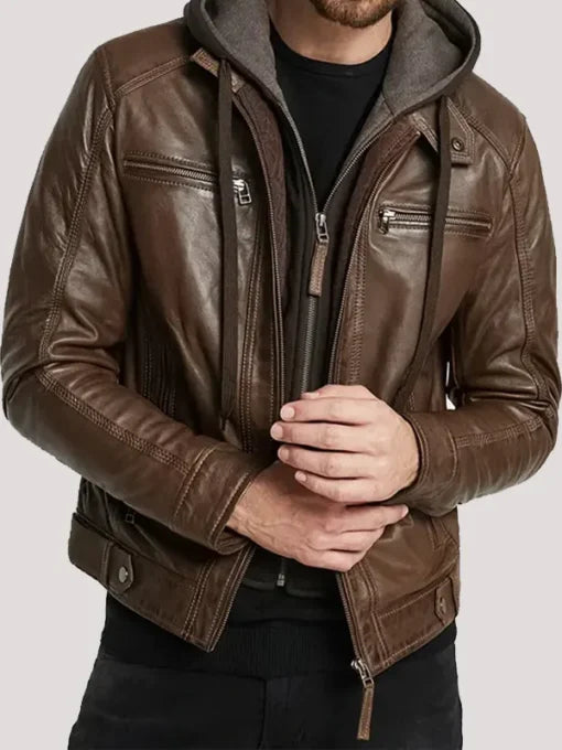 Men’s Dark Brown Leather Jacket