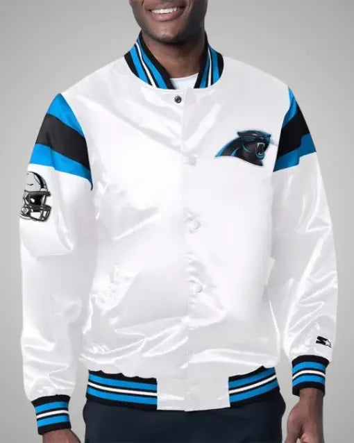 Carolina Panthers Midweight White Jacket