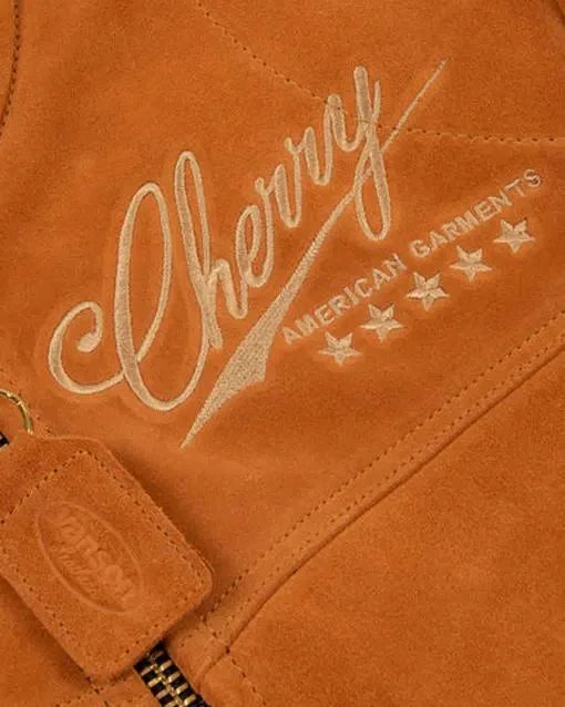 Cherry X Vanson Star Brown Suede Leather Jacket