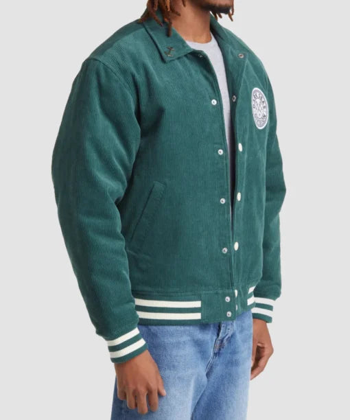 Dark Seas Mens Green Cotton Jacket