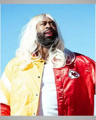 Deandre Jordan Kansas City Chiefs Yellow and Red Jacket