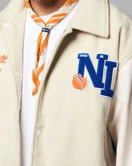 Denham Netherlands Olympic Team Cream Varsity Jacket