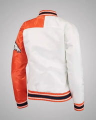 Denver Broncos Hometown White and Orange Satin Jacket