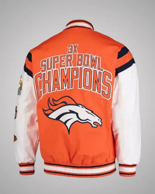 Denver Broncos Orange and White Home Team Jacket