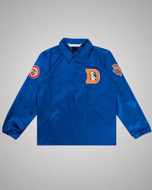 Denver Broncos Blue Satin Windbreaker