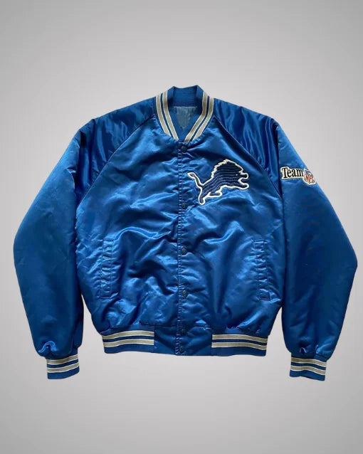 80s Detroit Lions Satin Jacket