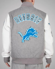 Detroit Lions Animal Patches Gray Jacket