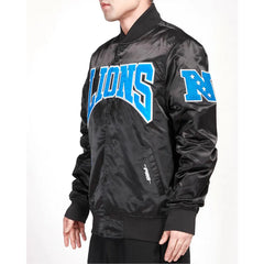 Detroit Lions Crest Emblem Black Jacket