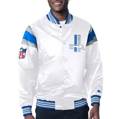 Detroit Lions Midweight White Jacket