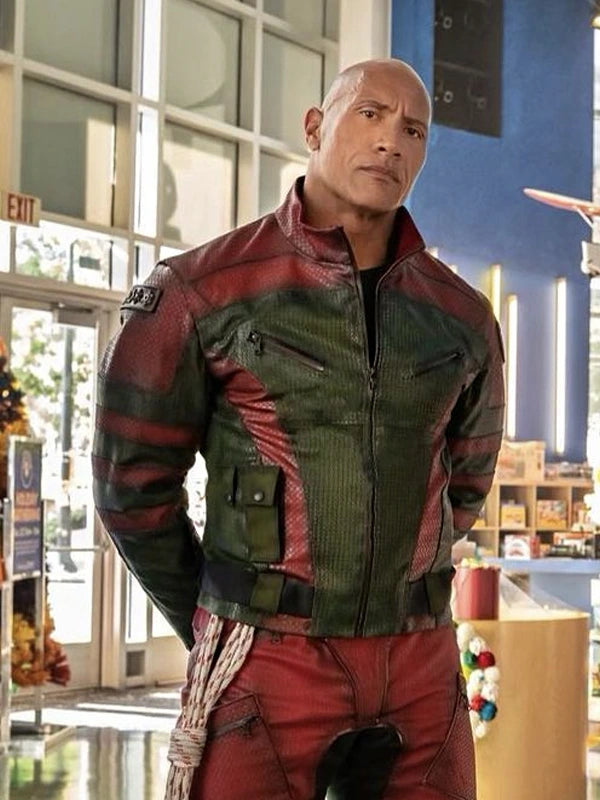 Dwayne Johnson Red One Leather Jacket