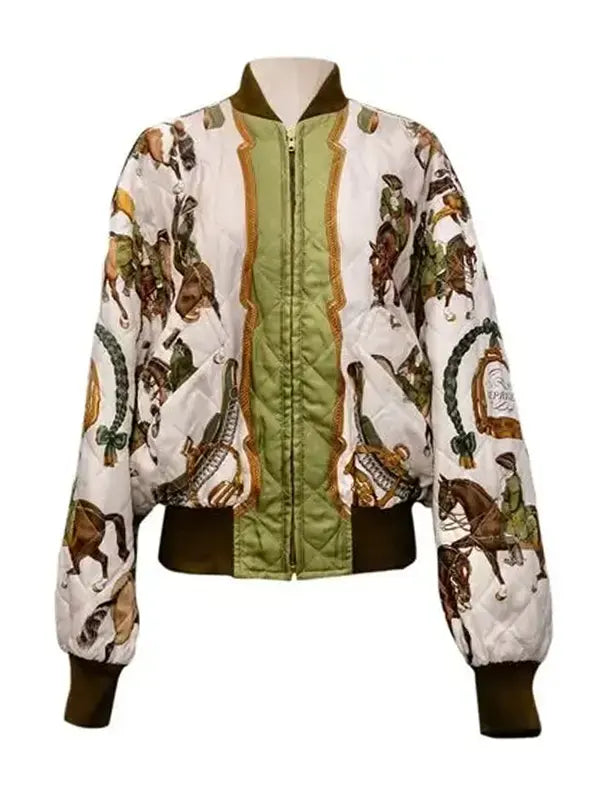 Emily in Paris Emily Cooper Horse Print Jacket