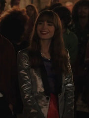 Emily In Paris S03 Lily Collins Blazer Silver