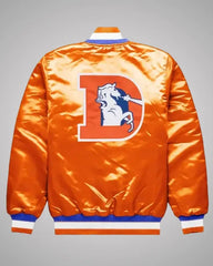 Exclusive Orange Satin Jacket Denver Broncos