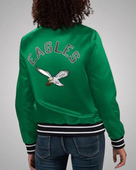 Full Count Philadelphia Eagles Green Satin Jacket