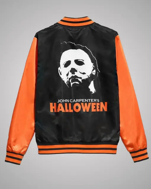 Halloween 1978 You Cant Kill the Boogeyman Black and Orange Varsity Jacket