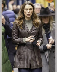 Black Doves S01 Helen Webb Brown Leather Coat