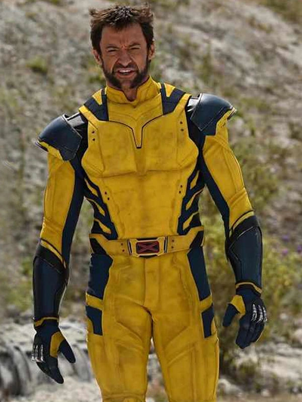 Hugh Jackman Deadpool 3 Wolverine Yellow Leather Jacket