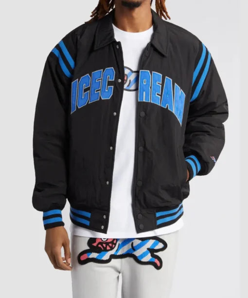 Mens Ice Cream Black Bomber Jacket