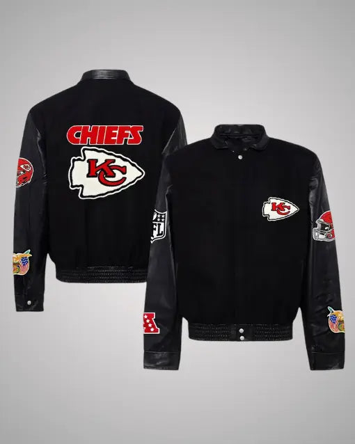 Black Varsity Jacket JH Kansas City Chiefs