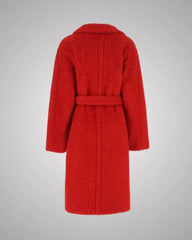 Brittany Mahomes Red Teddy Coat Kansas City Chiefs