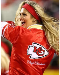 Chiefs Cheerleaders Red Varsity Jacket