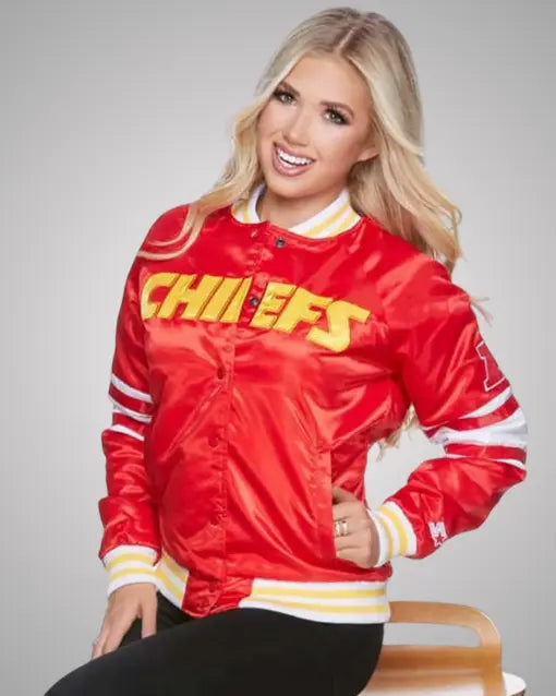 Kansas City Chiefs Cheerleaders Red Varsity Jacket