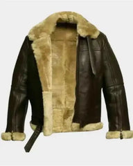 Kraven the Hunter Aaron Taylor Brown Shearling Jacket