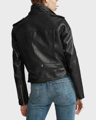 Stylish Black Leather Jacket for Women