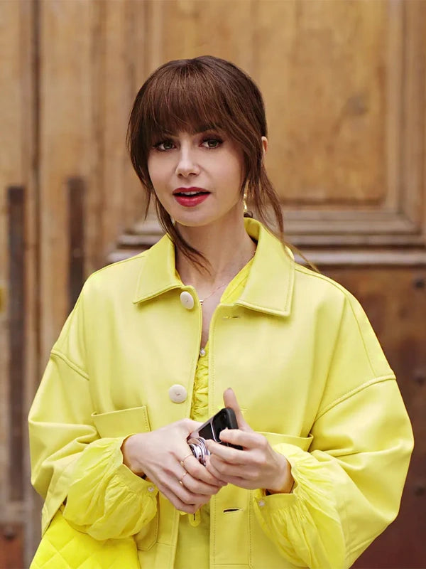 Emily In Paris S04 Lily Collins Yellow Jacket