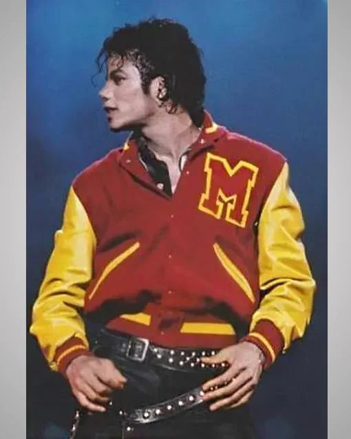 M Logo Michael Jackson Letterman Jacket